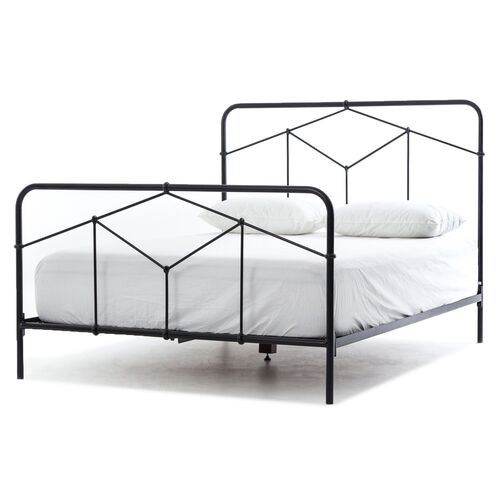 Quinn Iron Bed, Sandblasted Vintage Black | One Kings Lane