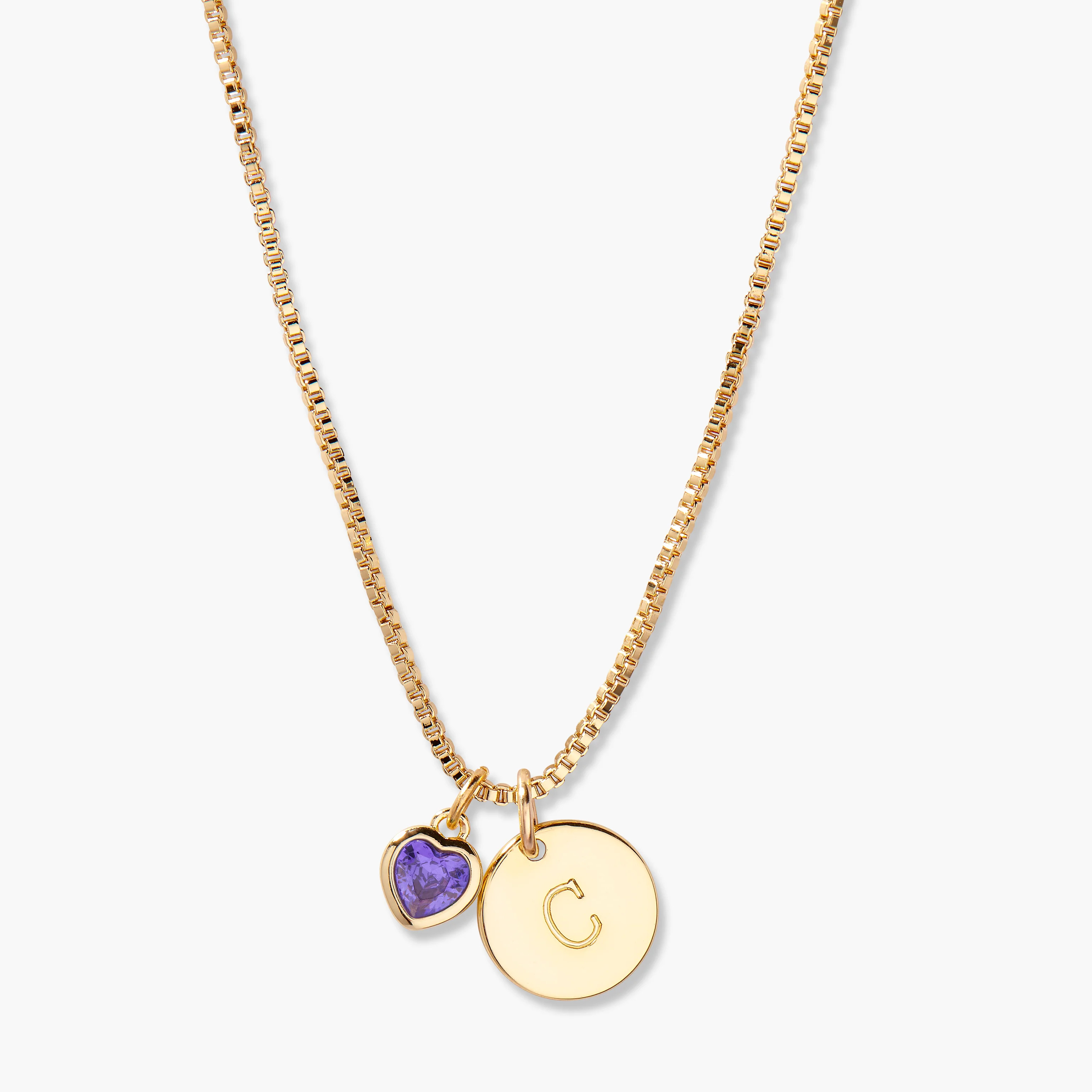 Mackenzie Heart Birthstone Initial Necklace | Brook and York