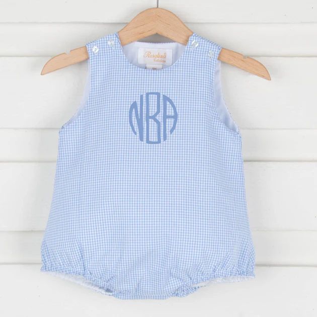 Blue Gingham Unisex Bubble | Classic Whimsy