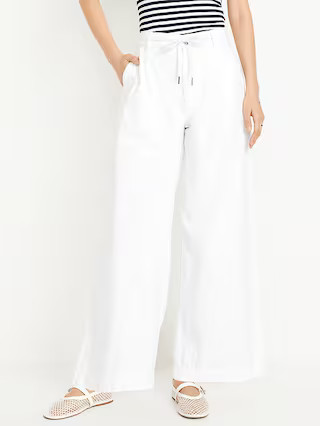 High-Waisted Super Wide-Leg Drapey Pants | Old Navy (US)