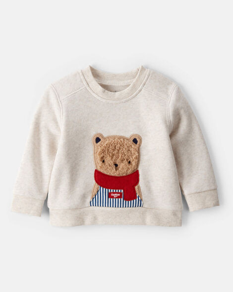Baby 'Josh B'gosh' Bear Fleece Sweatshirt - Heather Cream | Carter's Inc