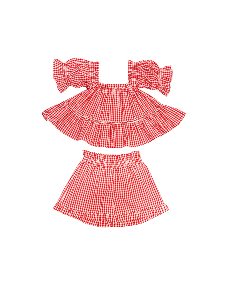 Polly Set in red gingham | Elizabeth Wilson Designs