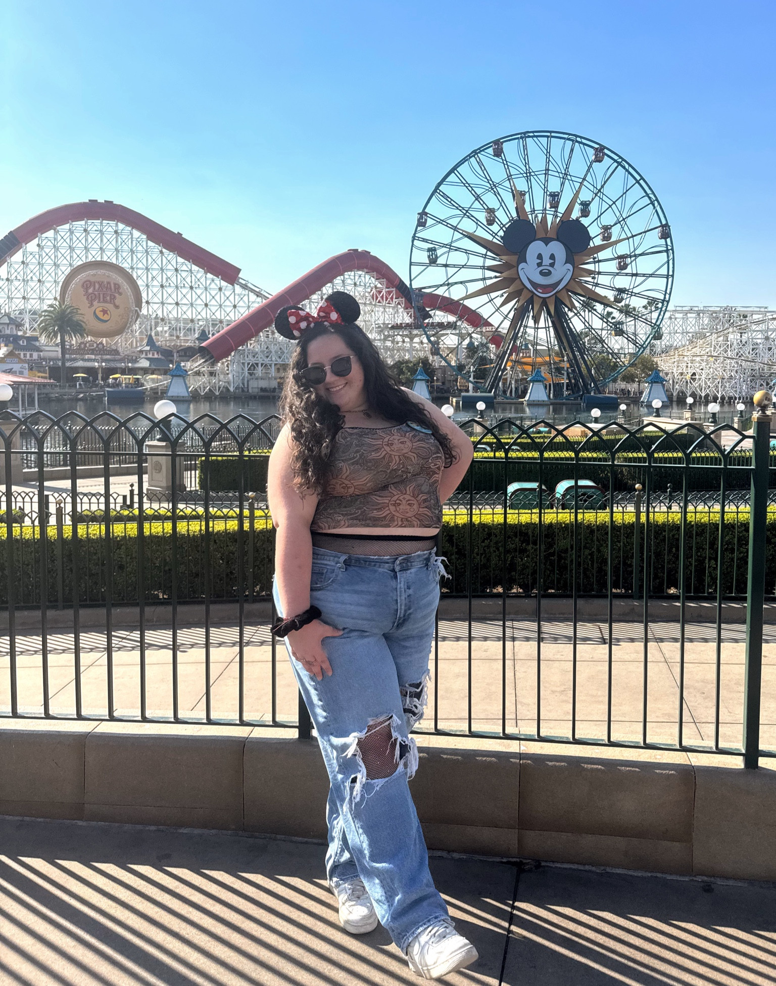 Disney’s California Adventure cute but comfy outfit 🫶🏼 
#disneyland #disneyscaliforniaadventure #ootd #disneyfashion 

#LTKPlusSize #LTKTravel #LTKWatchNow