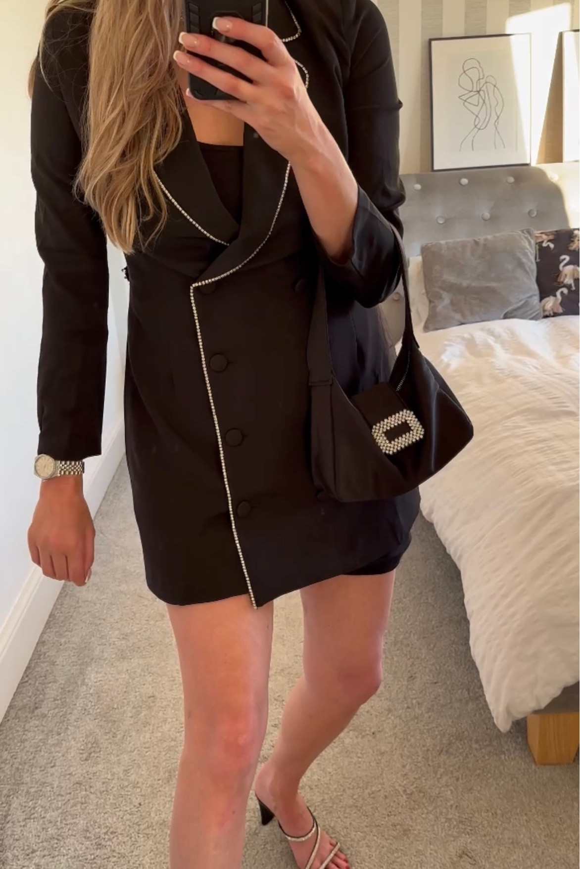 Diamanté blazer dress 🖤 💎 