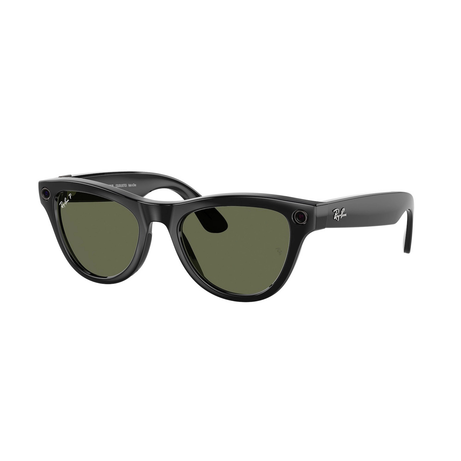 Women's Ray-Ban Meta Skyler AI Glasses 0RW4010 52mm Polarized Sunglasses, Shiny Black Green | Kohl's