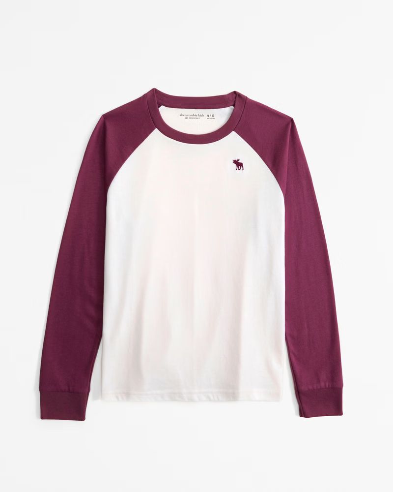 essential long-sleeve icon raglan tee | Abercrombie & Fitch (US)