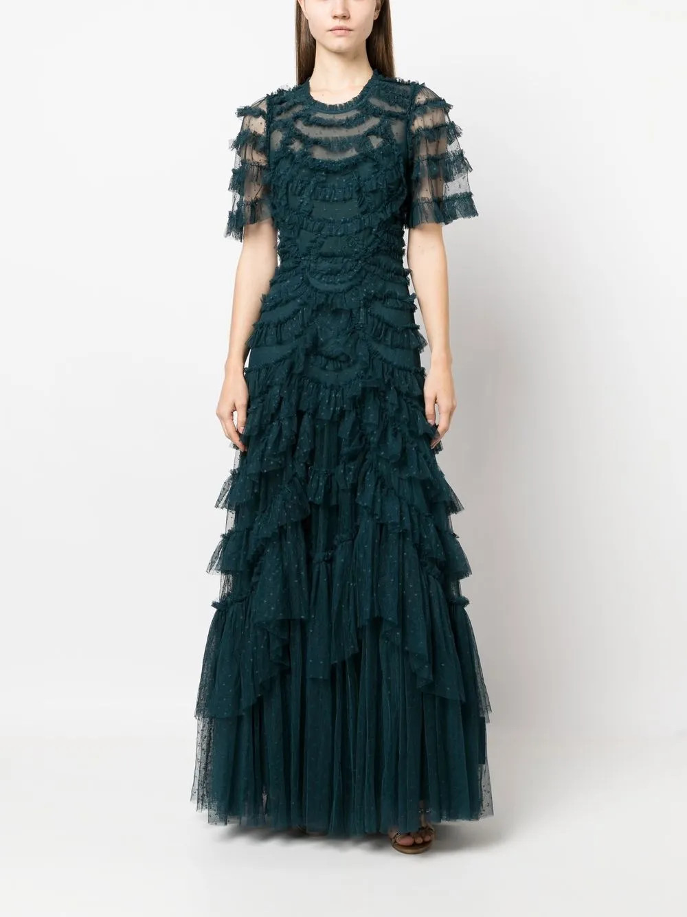 Needle & Thread Ruffled Tulle Gown  - Farfetch | Farfetch Global