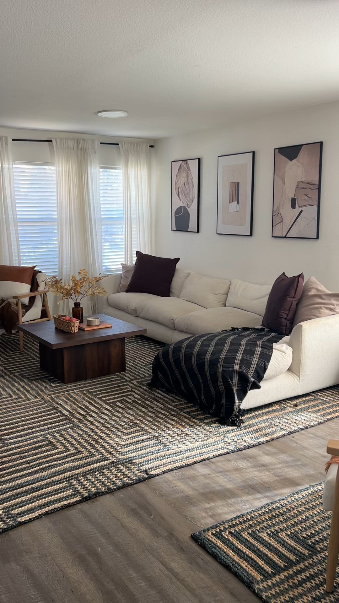 New Coffee Table and New Wall art. I will also be getting a new rug because I didn’t intentionally match the two my other two living room rugs flooded and I had this one laying around. But what do we think so far I have so many small things to do still but so far it’s cute. 

Organic modern, home decor, 

#LTKHome #LTKCyberWeek