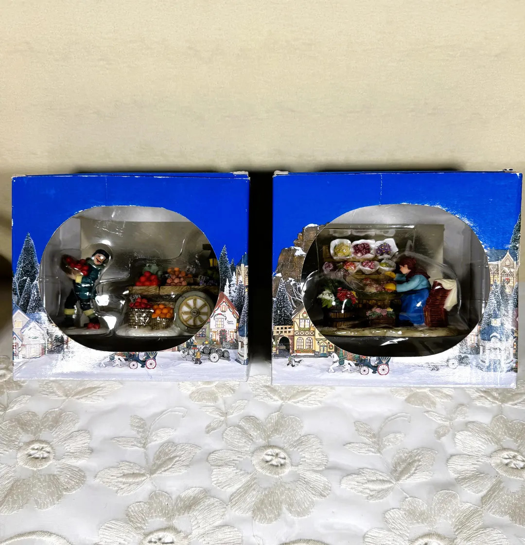 Vintage Heartland Valley Village Deluxe Village Accessory 2 Piece Lot Street Market Sellers - Ets... | Etsy (US)