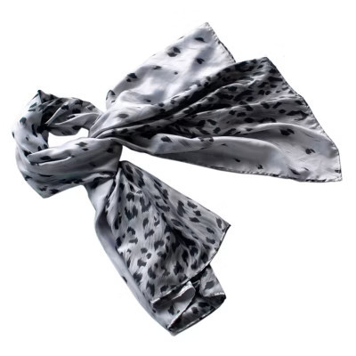 Slickblue Silver Leopard Design Silk Scarf, Lightweight & Soft, Elegant Women's Shawl – Perfect Gift, Small | Target