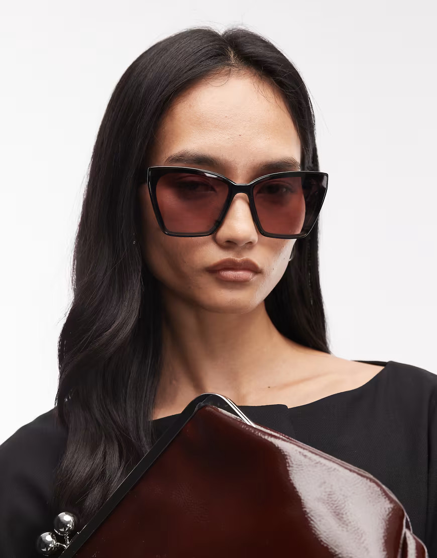 & Other Stories oversized cat eye sunglasses in black | ASOS (Global)