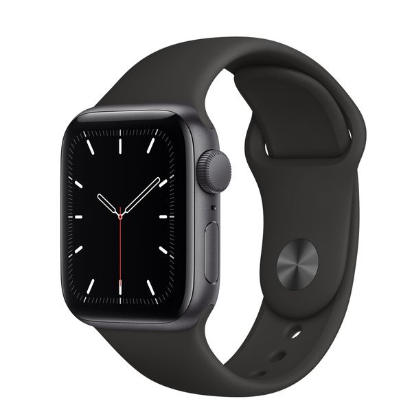 Apple Watch SE GPS, 40mm Space Gray Aluminum Case with Black Sport Band - Regular | Apple (US)