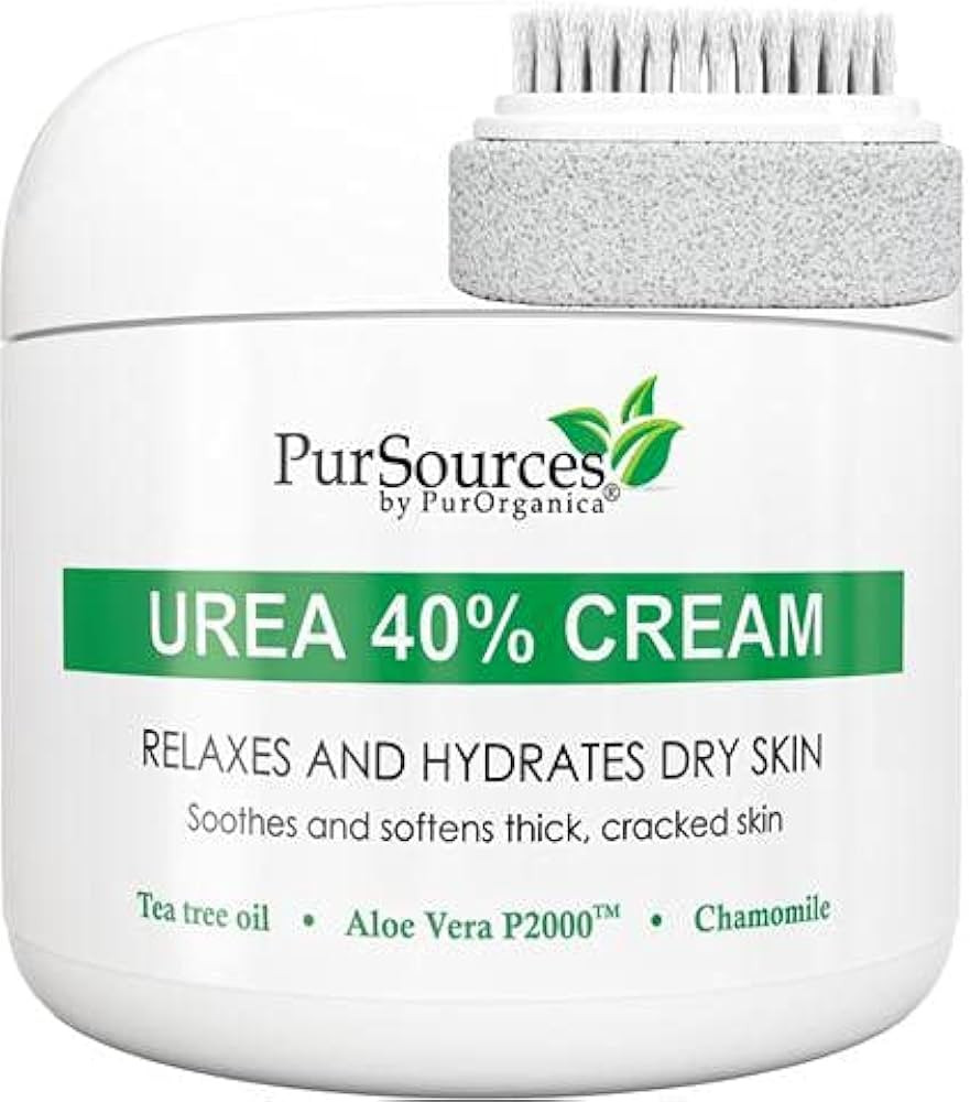 PurOrganica Urea 40% Foot Cream - With Pumice Stone and Brush - Callus Remover - Moisturizes & Re... | Amazon (US)