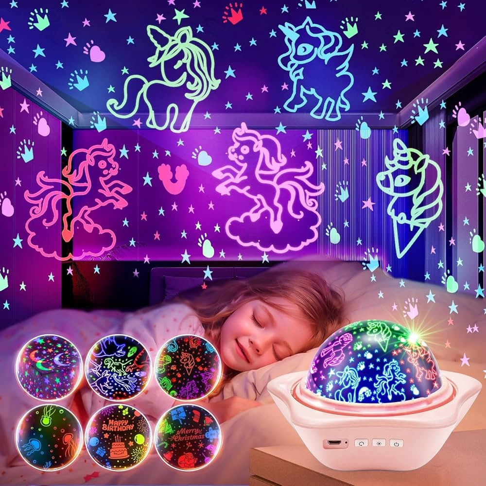 ONE FIRE Unicorns Gifts for Girls Night Light Projector, 96 Lighting Modes Unicorn Bedroom Decor ... | Amazon (US)