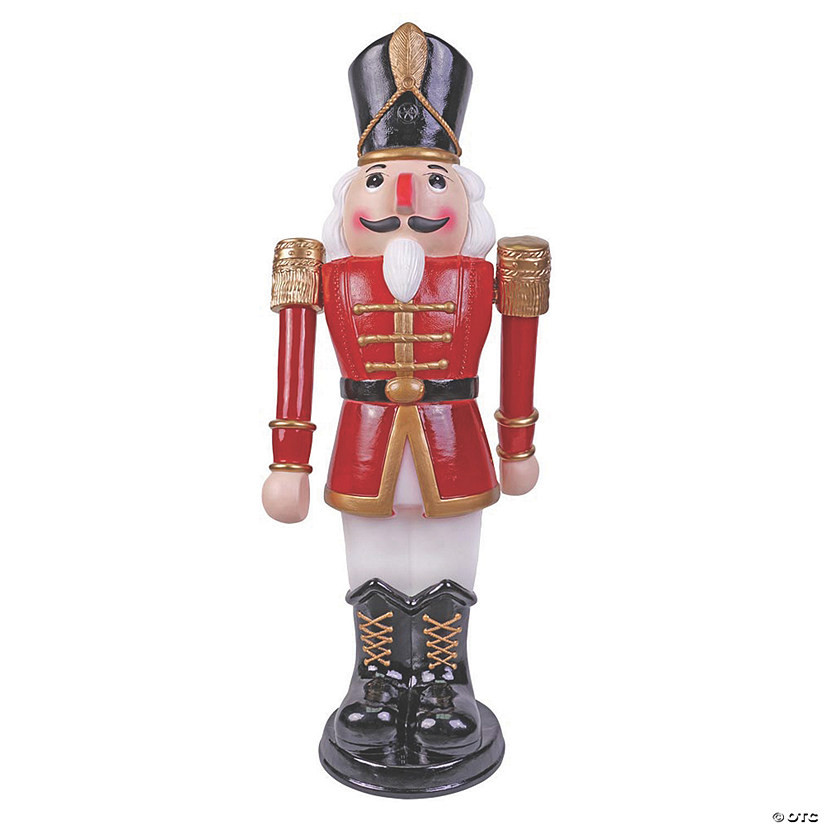 Outdoor 36" Red & White Nutcracker with Moving Arms | Oriental Trading Company