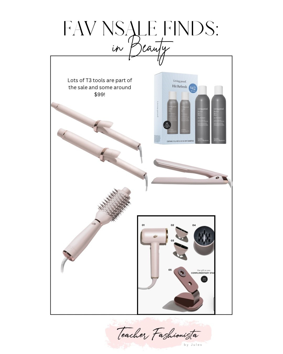 T3 hair tools, living proof dry shampoo combo are part of the Nordstrom anniversary sale! I use the 1.25” T3 curling iron and love it! It’s on sale for $99!!

#LTKBeauty #LTKFindsUnder100 #LTKSaleAlert