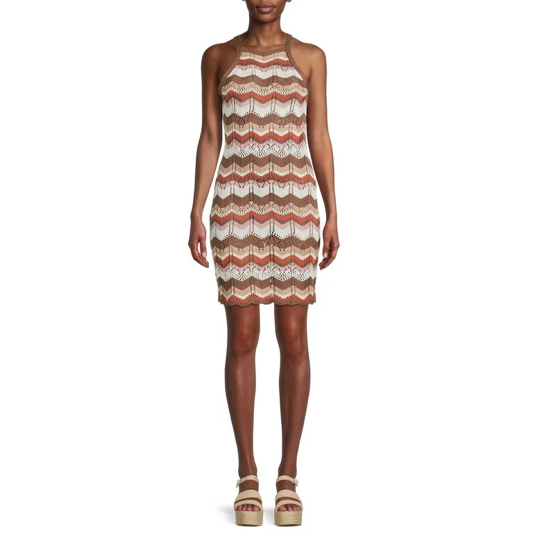 No Boundaries Juniors' Sleeveless Crochet Dress | Walmart (US)