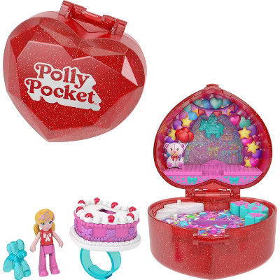 Polly Pocket Doll & Playset, Mattel 80th Anniversary Ring Box, Jewelry Box with Pet | Target