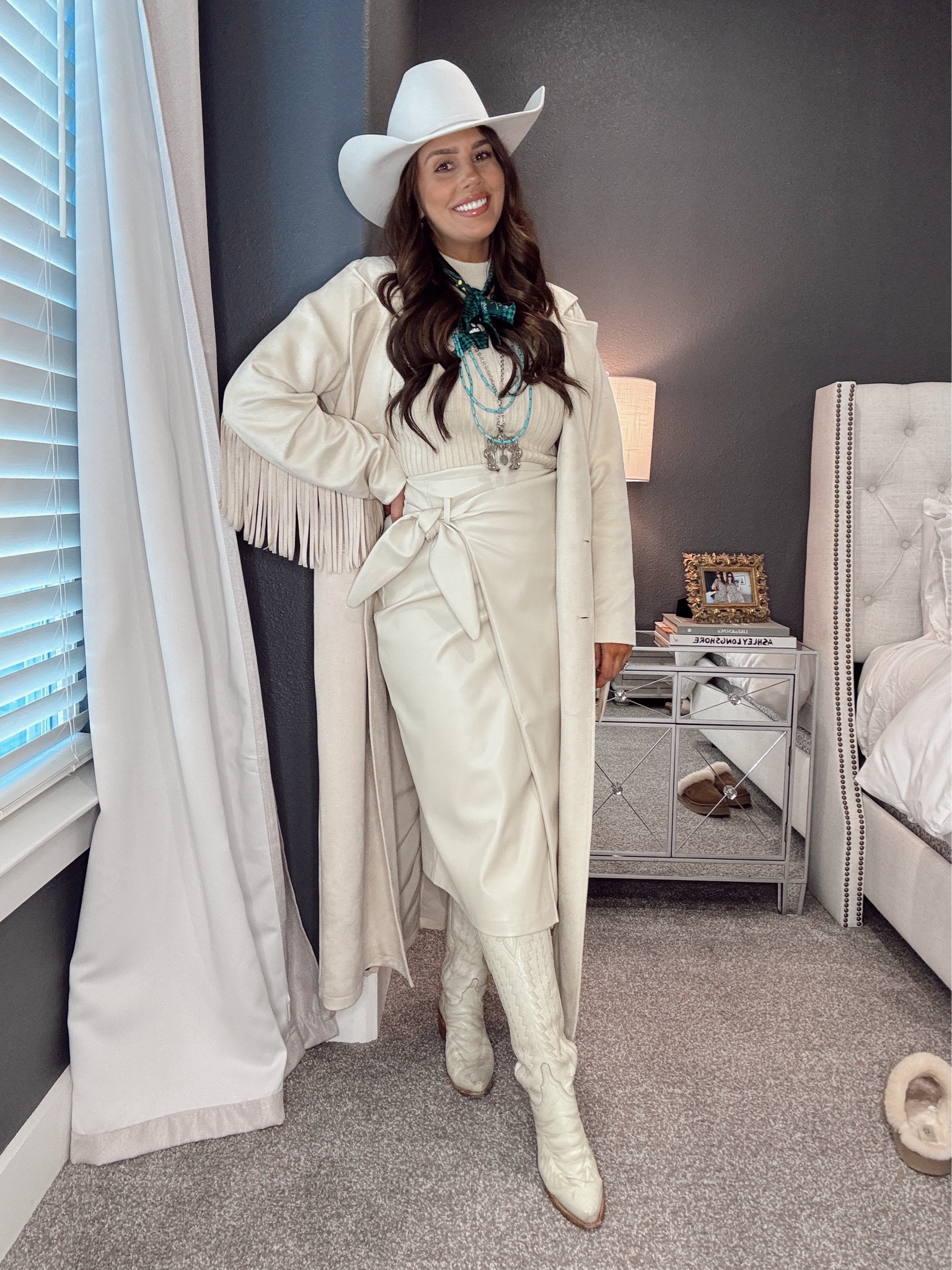 Rodeo. Fringe. FWSSR. Fort Worth stock show. Stockyards. Show me your mumu. Western. Lucchese. Turquoise. Scarf. Best hat. Cowboy hat  

#LTKStyleTip #LTKMidsize