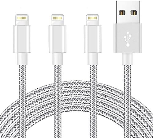 iPhone Charger [MFi Certified] 3Pack 10 FT Charging Cable Nylon Braided USB Charger Cord Compatib... | Amazon (US)