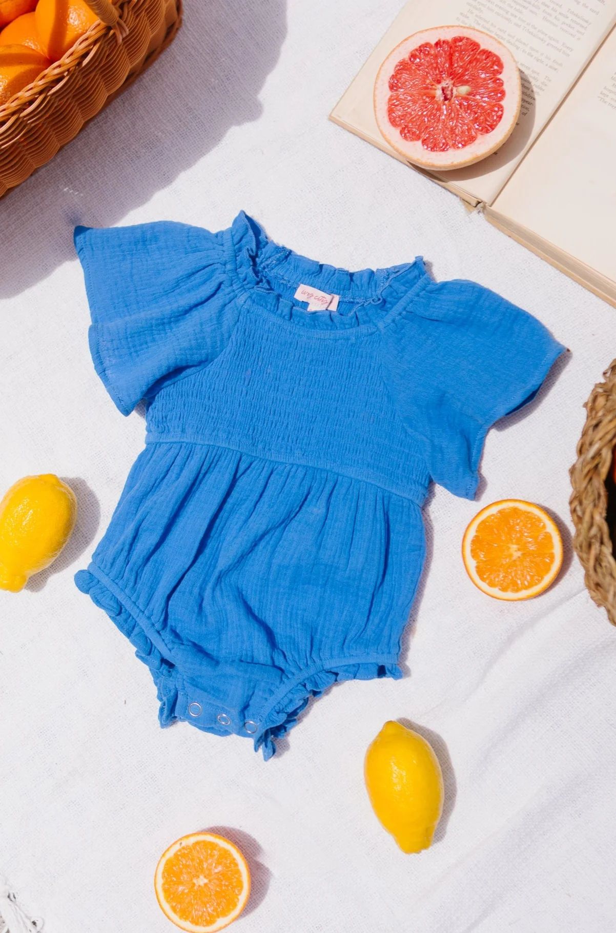 Baby Jovie Romper in Royal Blue | Ivy City Co