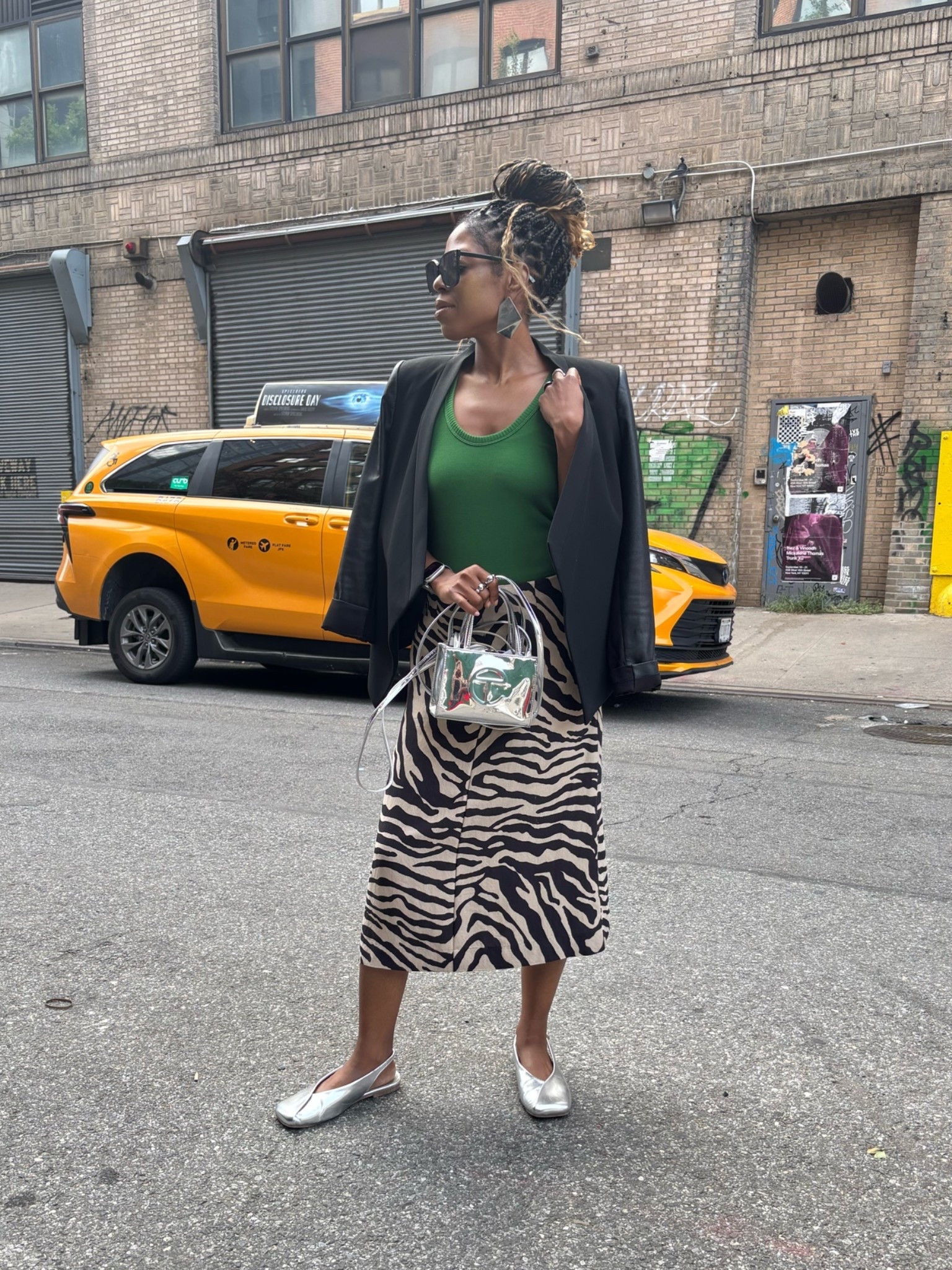 Still loving this look from New York Fashion Week. This was definitely one of my favorites — the pop of green with the zebra print, the black blazer, and all the silver details just worked together exactly how I wanted.

I love mixing color and print, but still keeping the overall look polished and true to my style. Looking back at this one, I’d absolutely wear it again.

I added my look along with a few similar pieces below if you want to check them out.

#LTKdayinmylife #LTKootd #LTKU