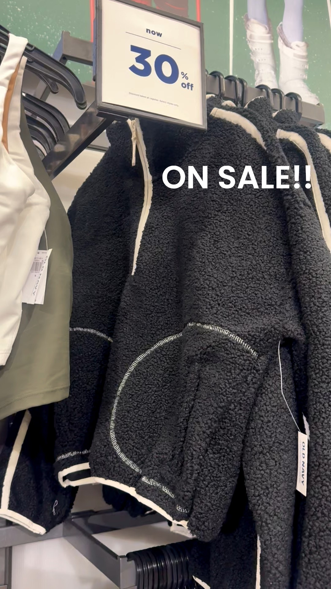 Not much was on sale at the mall-waiting until after Christmas, I guess, but this was! #sherpafleece #sherpajacket
#oldnavy 

#LTKSaleAlert #LTKFindsUnder50 #LTKSeasonal