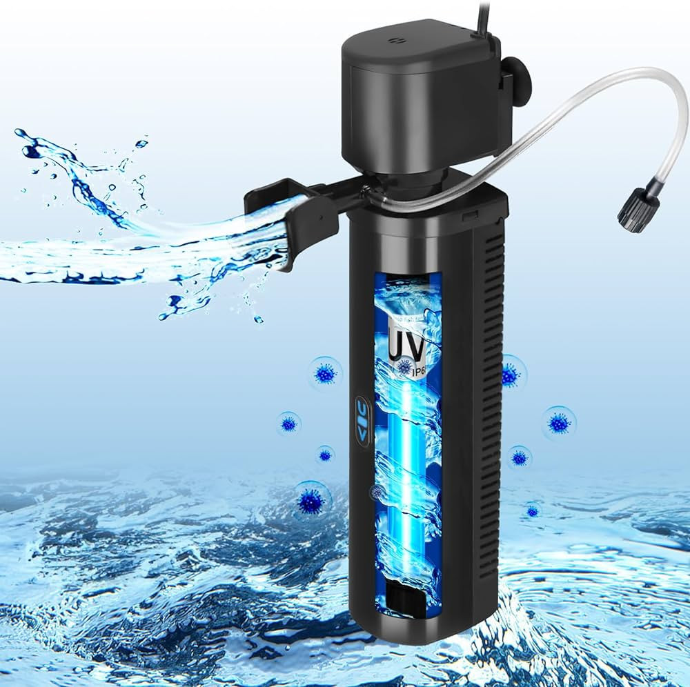 Aquarium Filter for 40-150 Gallon Tank, U-V Fish Tank Green Clean Machine Submersible Powerful Pu... | Amazon (US)