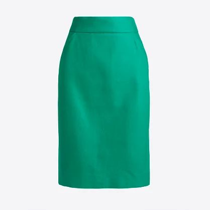 Factory pencil skirt in double-serge cotton | J.Crew Factory