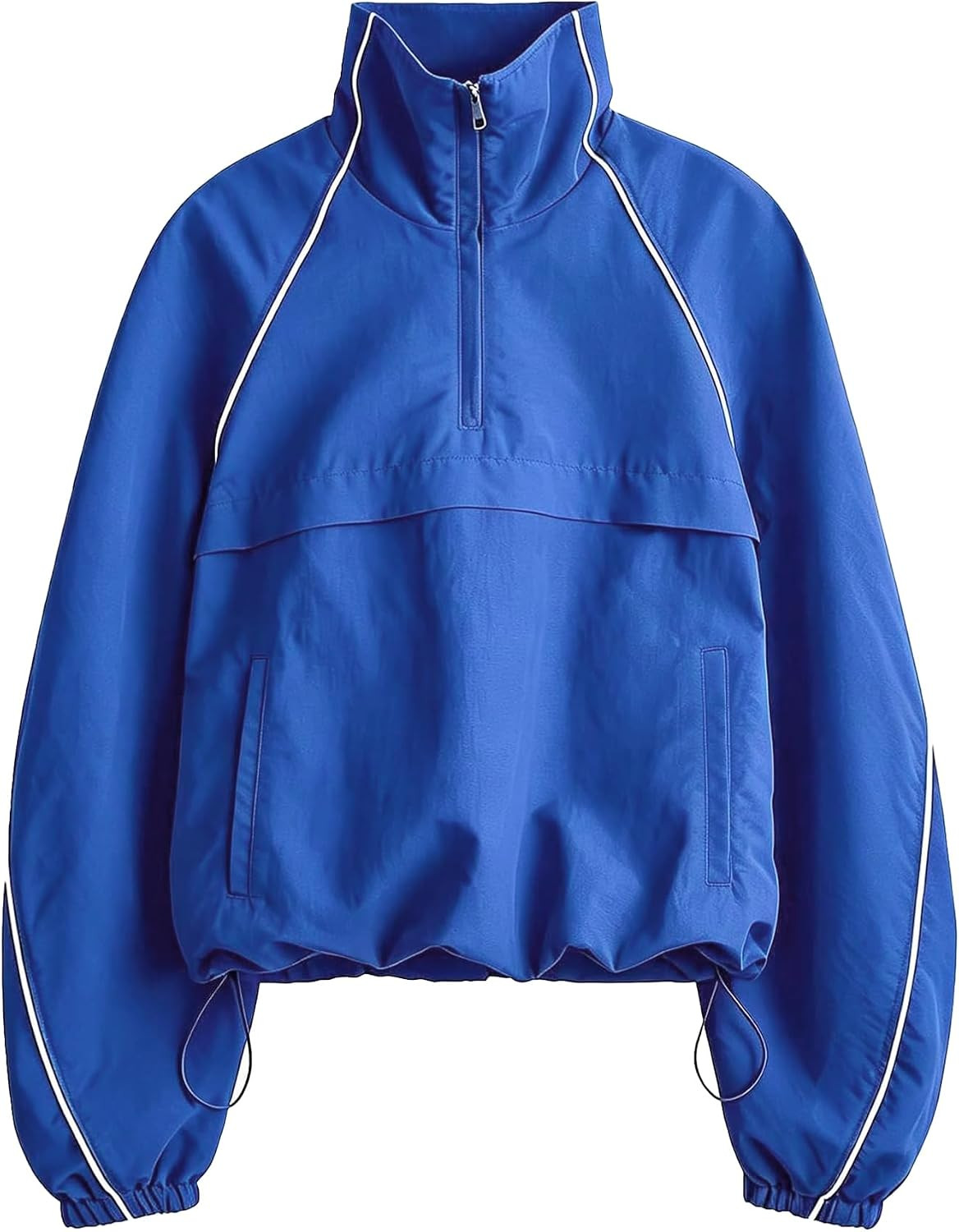 Womens Windbreaker Jacket Lightweight Zip Up Stand Collar Athletic Windproof Workout Outdoor Jacket with Pocket | Amazon (US)
