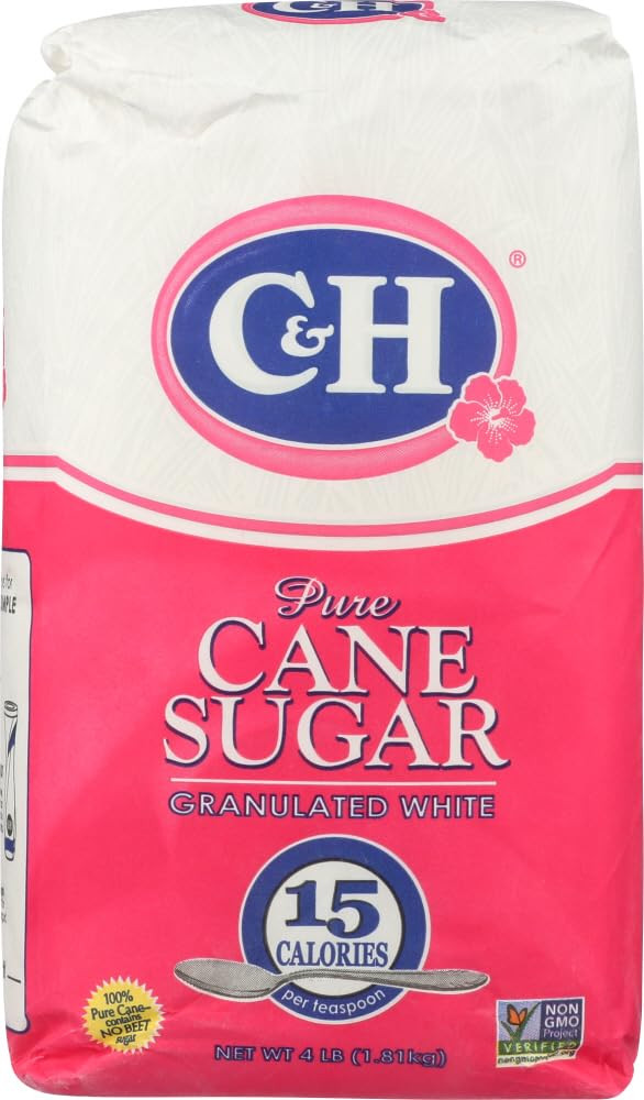C&H Pure Cane, Granulated White Sugar, 4 lb | Amazon (US)
