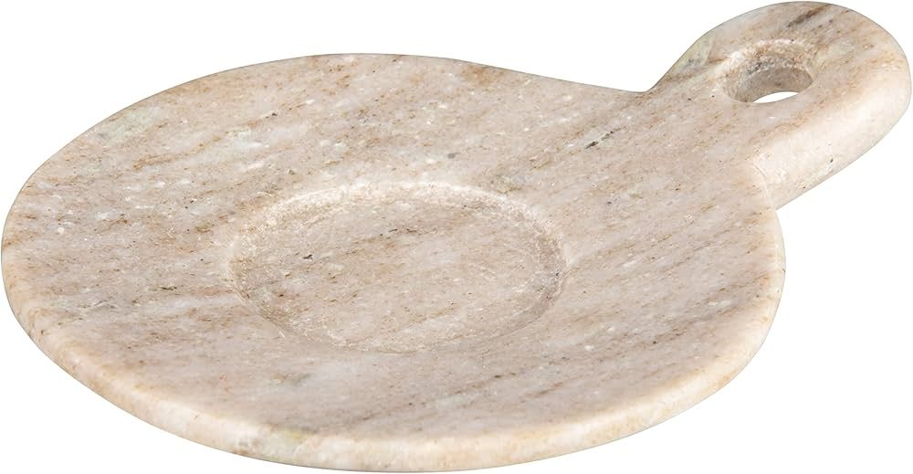 Creative Co-Op Hand-Carved Marble Handle, Beige Dish, 4" | Amazon (US)