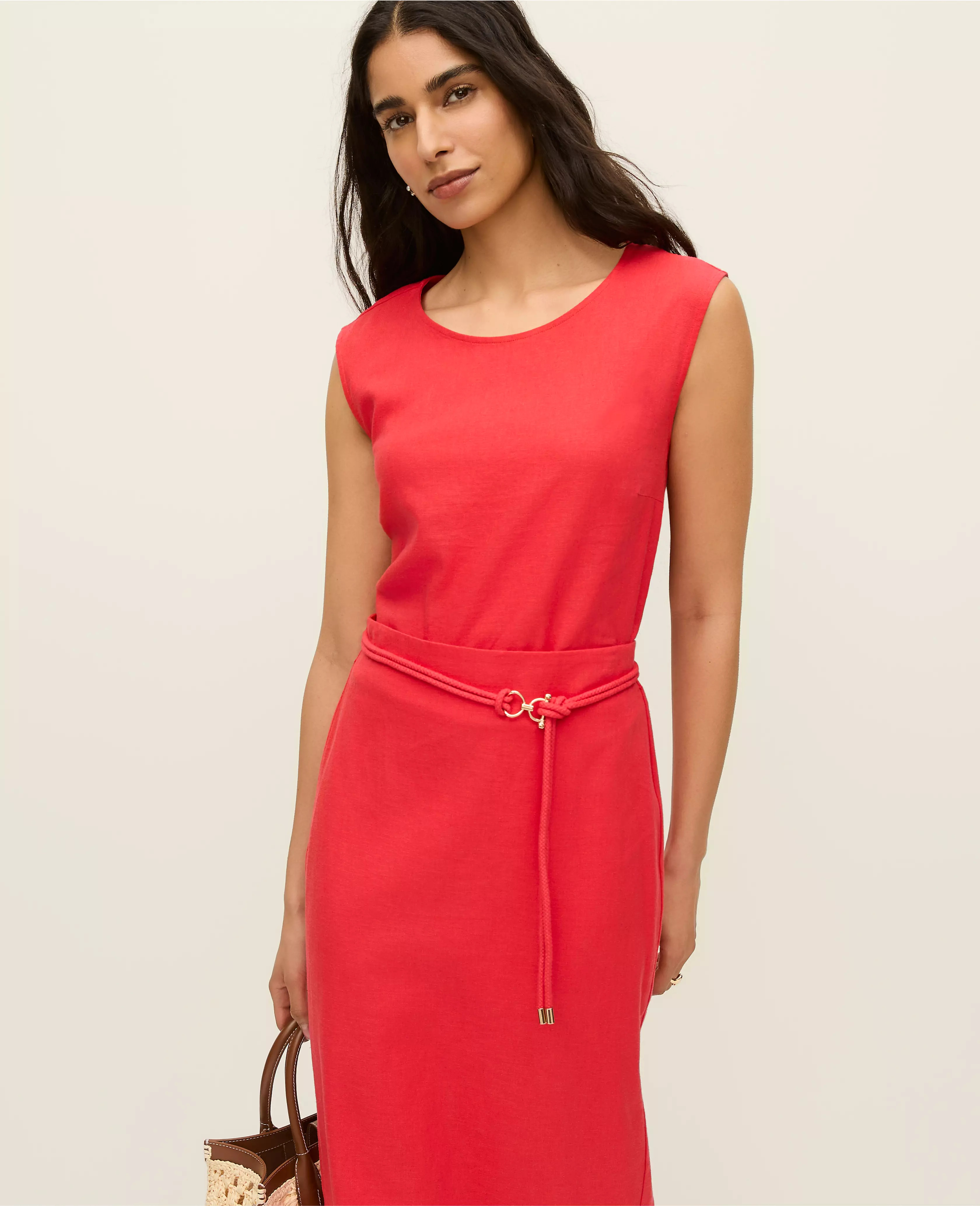 Linen Blend Cropped Top | Ann Taylor