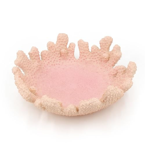 Pink Coral Reef Textured Decorative Bowl,9.45" Medium Resin Decorative Centerpiece Bowl for Coastal Beach theme house table centerpiece decorations & Nautical decorations for coffee table | Amazon (US)