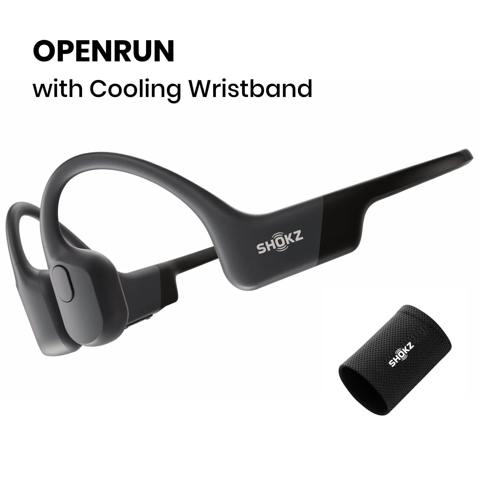 SHOKZ OpenRun Bone Conduction Waterproof Bluetooth Headphones for Sports with Cooling Wristband (... | Walmart (US)