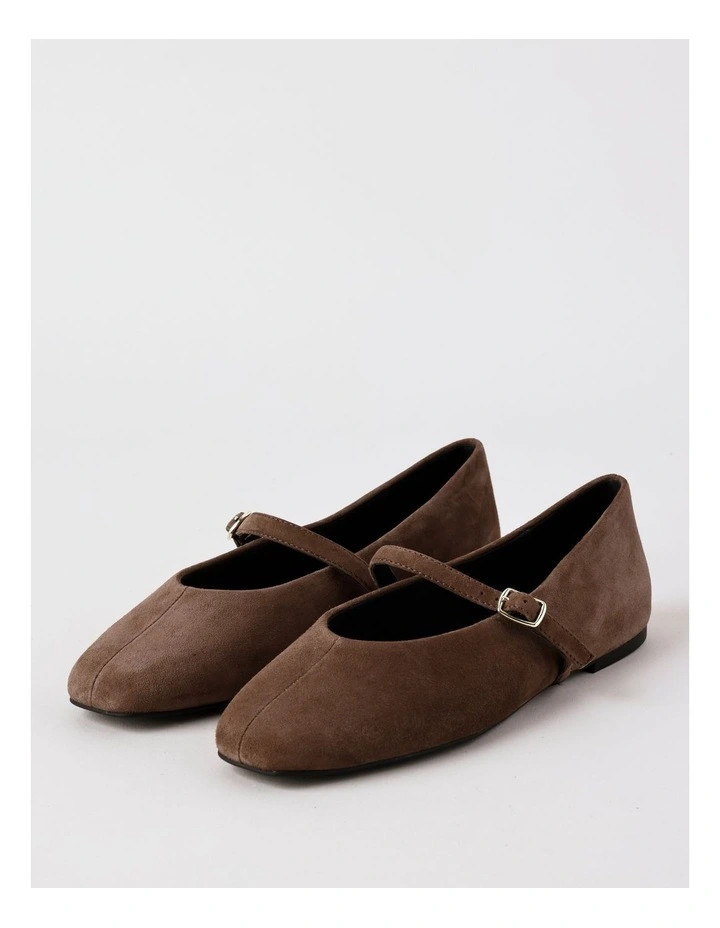 BasqueShay Flat Shoes in Chocolate Suede | Myer