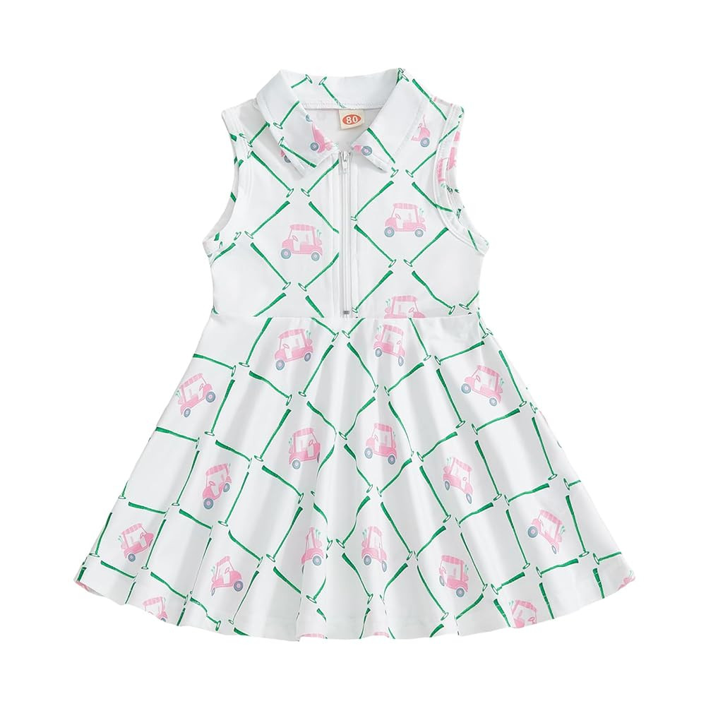 Kids Girls Golf Outfit Toddler Girl Sleeveless Golf Dress Summer A Line Polo Dresses Athletic Wor... | Amazon (US)