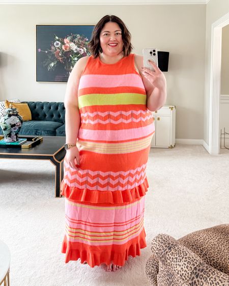 Such a fun and bright plus size dress for summer! Sizes 14-32 and in a nice lightweight knit  

#LTKover40 #LTKplussize