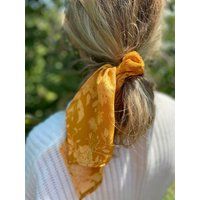 Mustard Yellow Hair Scarf, Accessories, Scrunchie, Scrunchie Birthday Present, Fall Gift | Etsy (US)
