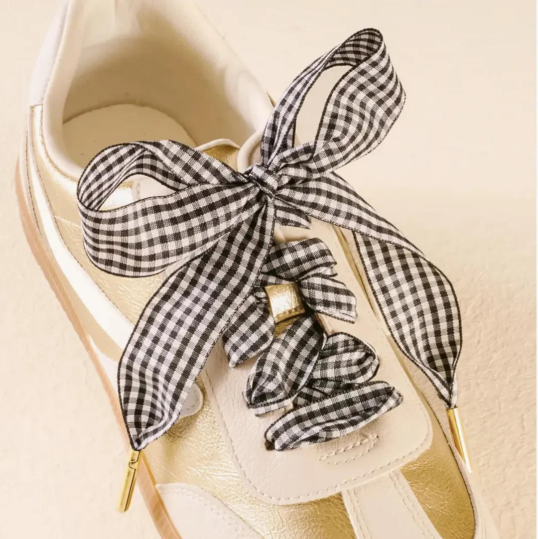 Gingham Shoelace Black and White - Etsy | Etsy (Global)