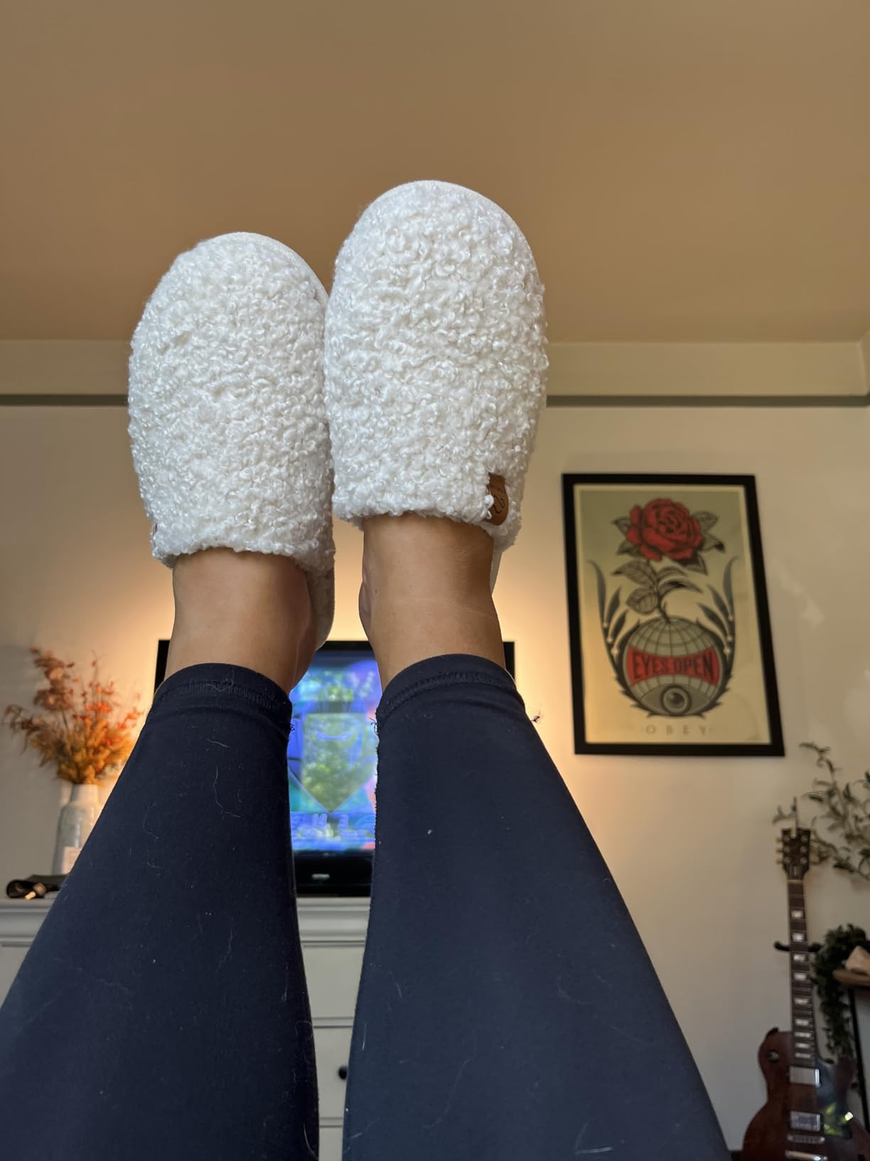 EverFoams Women's Fuzzy Wool-Like Memory Foam Slip on House Slippers Cozy Soft Indoor Outdoor Lad... | Amazon (US)