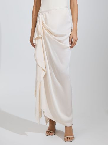 Bondi Born Draped Midi Skirt | Reiss UK