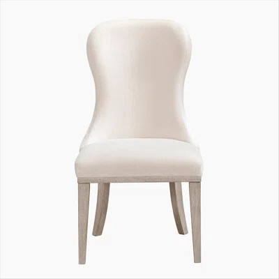 Traditional Elegance Side Chairs Set of 2 Dining Furniture Ivory Fabric Upholstery Durable Cushion Seat Back Classic Design Comfort | Wayfair North America