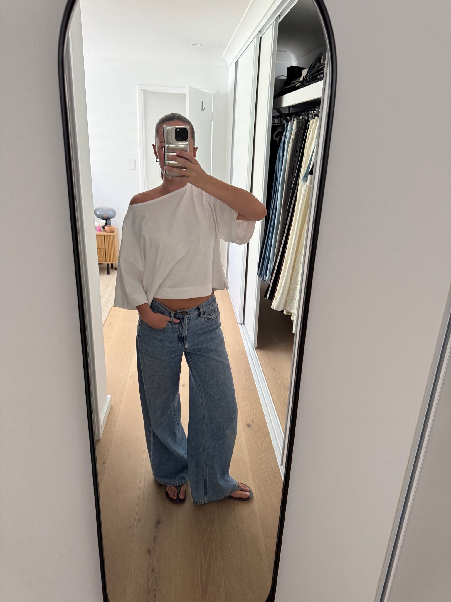 Tee is a size L & jeans are a AU 8