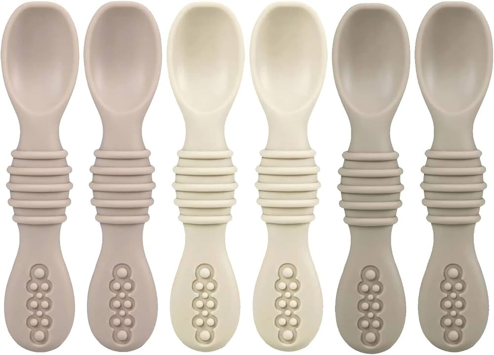 PandaEar 6 Pack Silicone Baby Spoons Self Feeding Utensils 6+ Months, BPA Free Toddler Infant Bab... | Amazon (CA)