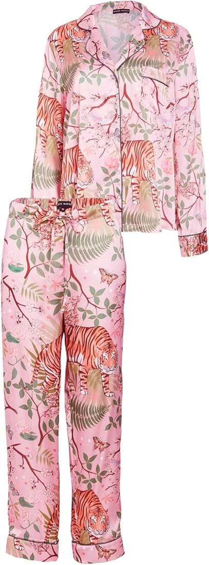 Karen Mabon Women's Tiger Blossom Pajama Set | Amazon (US)
