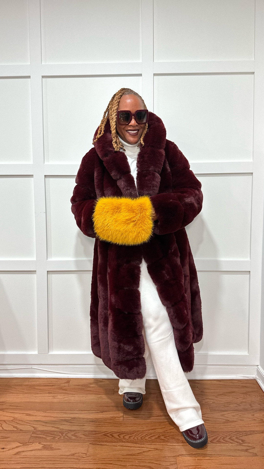 Yes, it’s freezing outside… but you still gotta eat. ❄️🧥 Put on that fly fur coat and get your day started.

This faux fur coat has a hood and it’s long to keep you nice and warm.  

Perfume @hermes @nordstrom 
Sunnies @gucci @nordstromrack (old)
Coat @shopakira (gifted)
Bag  (Italian boutique Sawgrass Florida)
Boots @sincerelyjules @nordstromrack (old)
Lip @thelipbar (Color no comment)
Winter white top and pants @calvinklein @tjmaxx 
Coffee ☕️ @starbucks 


#LTKWorkwear #LTKSeasonal #LTKmorningroutine