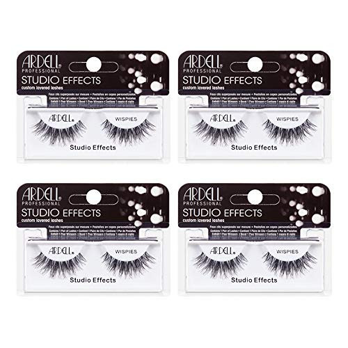 Ardell Studio Effects Wispies False Eyelashes, Custom-Layered Strip Lashes Design for Glamorous Eye Looks, Comfortable Fake Lashes, 4 Pack | Amazon (US)