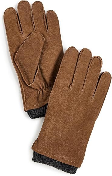POLO RALPH LAUREN Men's Leather Gloves with Knit Cuff | Amazon (US)