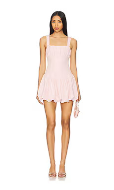 MORE TO COME Blair Mini Dress in Baby Pink from Revolve.com | Revolve Clothing (Global)